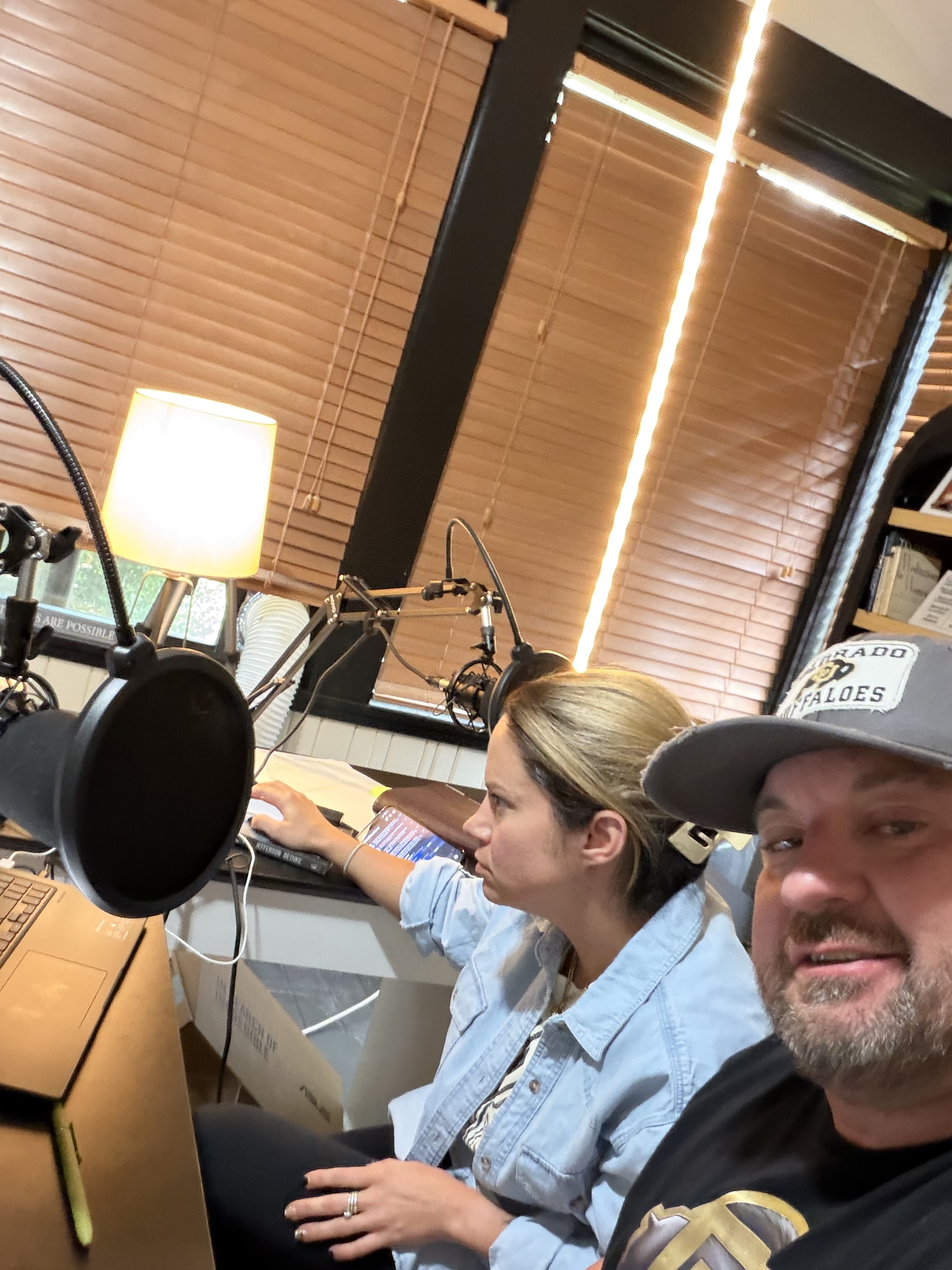 Bart recording the Out in the Open podcast in the studio