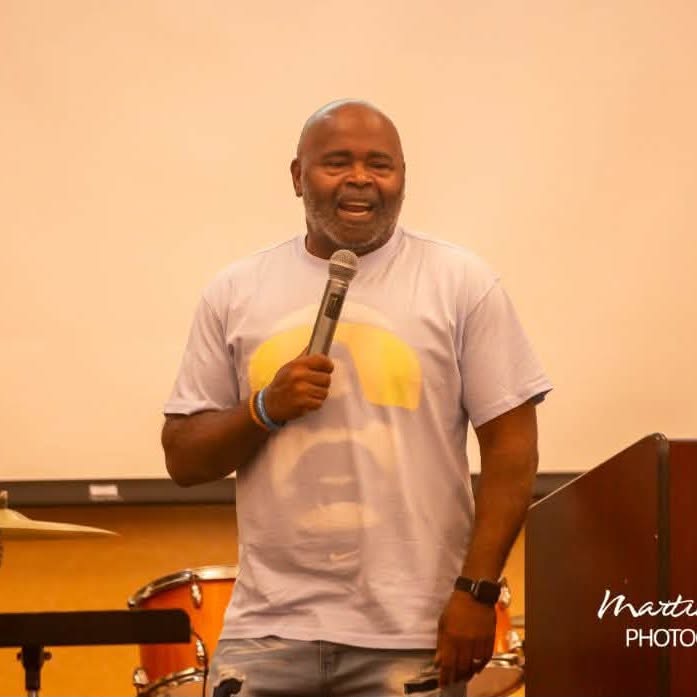 Speaking at a recovery gathering
